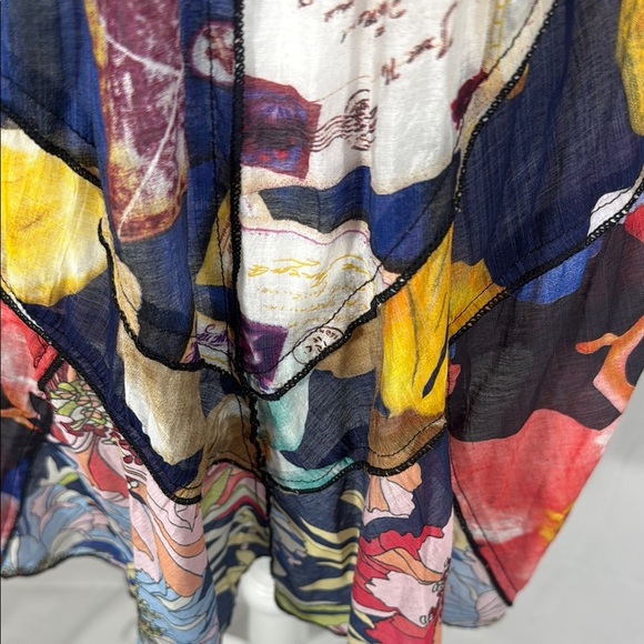 Soft Surroundings Colorful Sleeveless Floral CoverUp Top Size Small - Picture 9 of 9